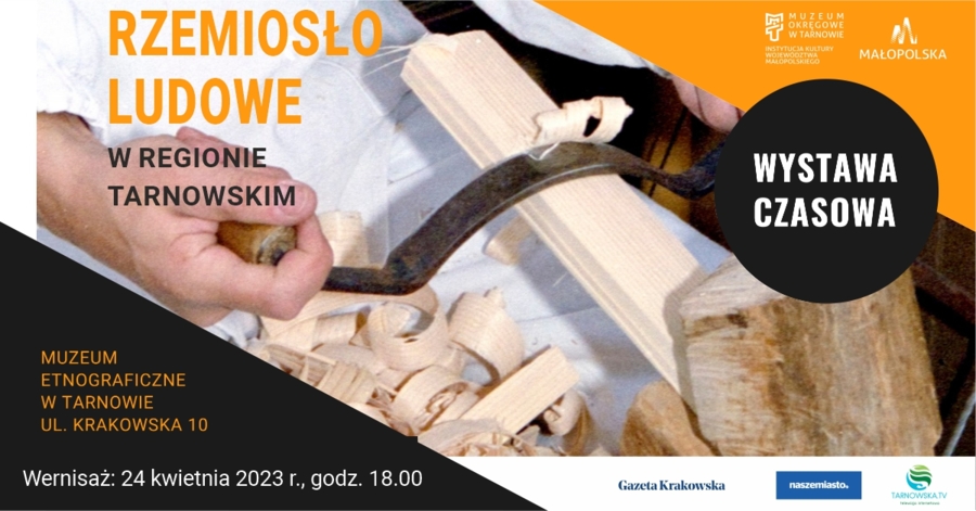 Baner wystawy "Rzemiosło ludowe w regionie tarnowskim"